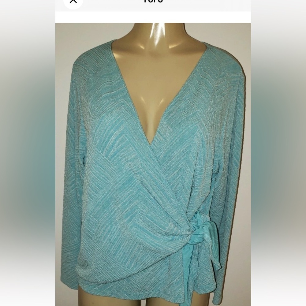 Citiknits Bluewrap Blouse Size 1X
